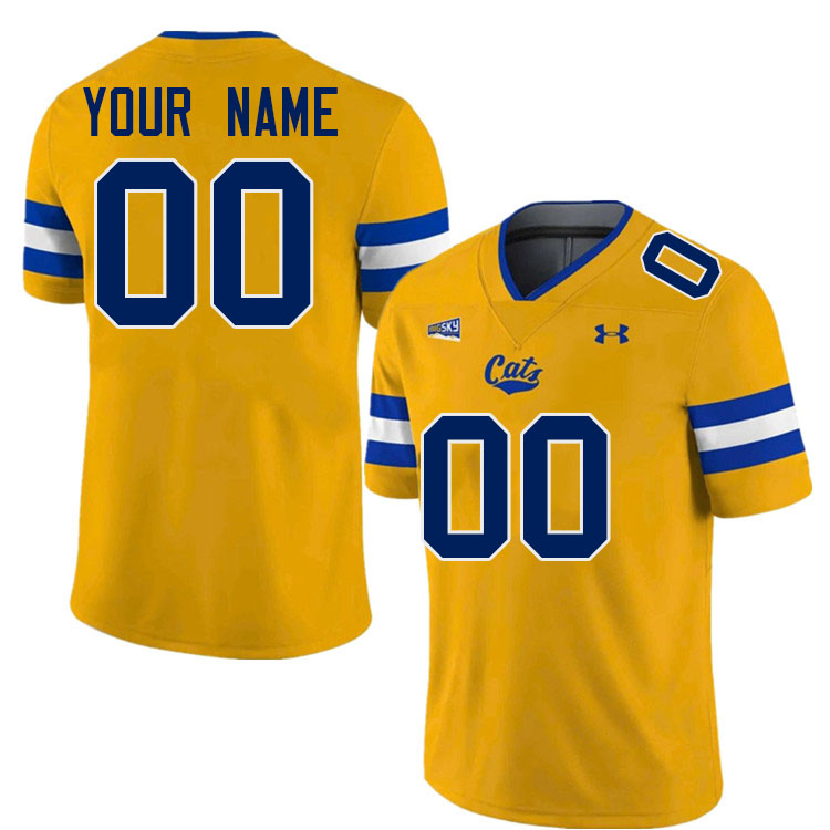 Custom Montana State Bobcats Name And Number Football Jerseys Stitched-Gold
